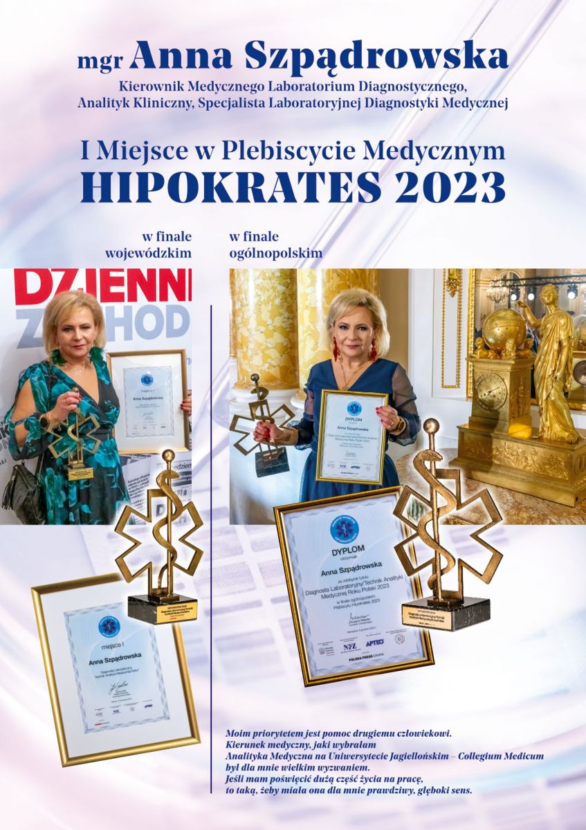 mgr Anna Szpądrowska Diagnosta roku 2023